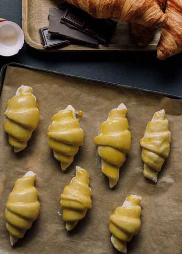 Croissants bakken