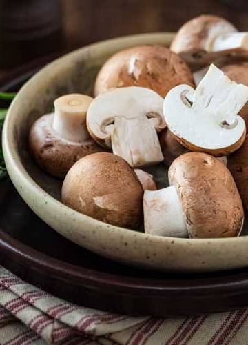 Kastanjechampignons bakken